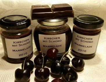 Schwarzkirschmarmelade mit Schokolade Schwarzkirschmarmelade mit Schokolade