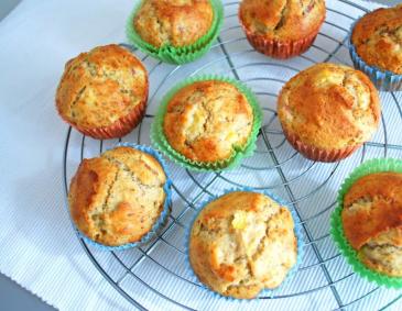Bananen-Marzipan Muffins Bananen-Marzipan Muffins