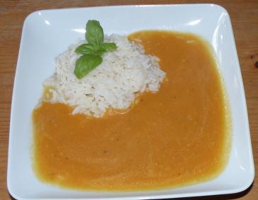 Paprikasuppe mit Reis Paprikasuppe mit Reis