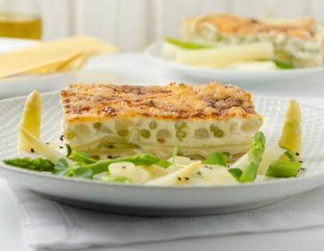 Spargellasagne aus der Heißluftfritteuse Spargellasagne aus der Heißluftfritteuse