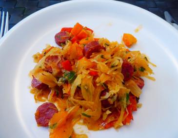 Weisskraut mit Paprika Weisskraut mit Paprika