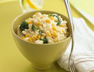 Brokkoli-Risotto mit Mais Brokkoli-Risotto mit Mais