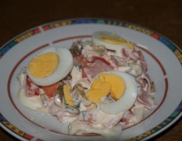 Eiersalat mit Schinken Eiersalat mit Schinken
