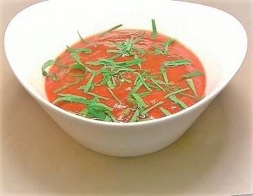 Tomatensuppe mit Bärlauch Tomatensuppe mit Bärlauch