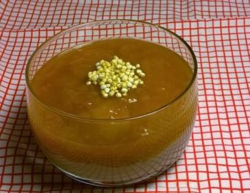Schokoladen-Amaranth-Joghurt mit Zitronen-Marillensauce Schokoladen-Amaranth-Joghurt mit Zitronen-Marillensauce