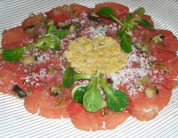 Carpaccio mit Austernpilzen Carpaccio mit Austernpilzen