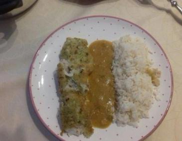 Fisch mit Mango-Ananassauce Fisch mit Mango-Ananassauce