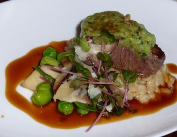 Überbackenes Hohrückensteak Überbackenes Hohrückensteak