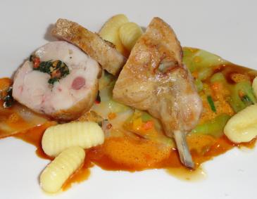 Gefüllte Kaninchenkeule Gefüllte Kaninchenkeule