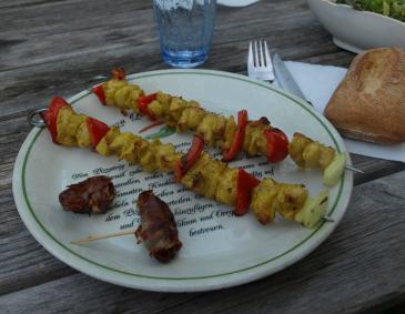 Exotische Hühnerspieße Exotische Hühnerspieße