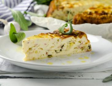 Ricottakuchen mit Pancetta und Salbei Ricottakuchen mit Pancetta und Salbei