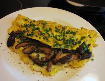 Omelette mit Shitake-Pilzen Omelette mit Shitake-Pilzen