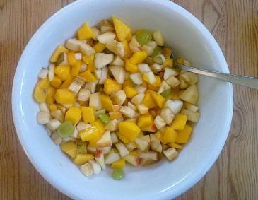 Gelber Obstsalat Gelber Obstsalat