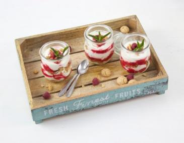 Himbeer-Amarettini-Schichtdessert Himbeer-Amarettini-Schichtdessert