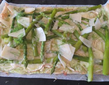 Spargel und Fenchel auf Blätterteig Spargel und Fenchel auf Blätterteig