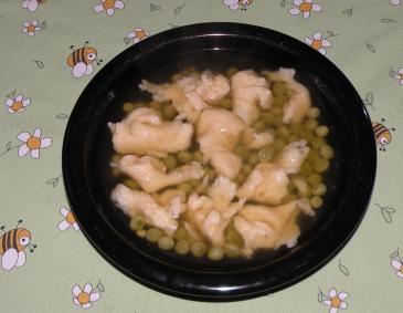 Gemüsesuppe mit Erbsen und Butternockerl Gemüsesuppe mit Erbsen und Butternockerl