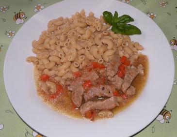 Schweinefleisch mit Karotten Schweinefleisch mit Karotten