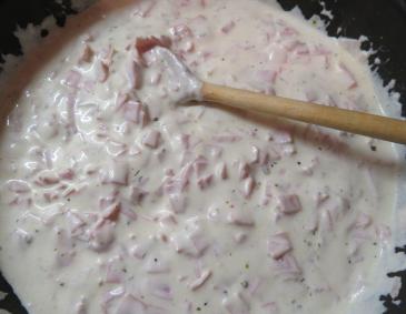 Schinkensauce zu Spaghetti Schinkensauce zu Spaghetti