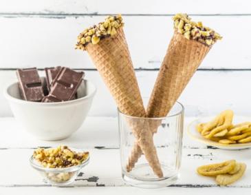Schoko-Bananen-Stanitzel Schoko-Bananen-Stanitzel