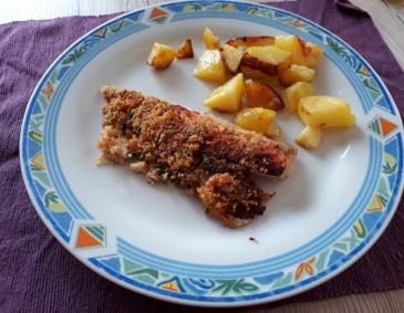 Seelachs mit Petersilienkruste Seelachs mit Petersilienkruste