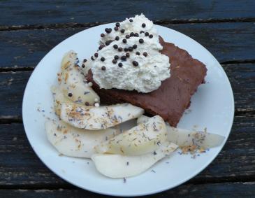 Brownies mit Birnen Brownies mit Birnen