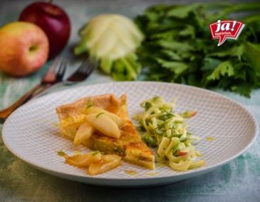 Fencheltarte mit Apfel-Fenchelsalat Fencheltarte mit Apfel-Fenchelsalat