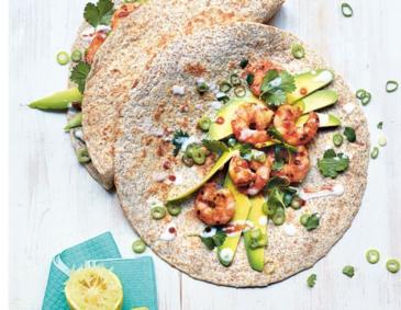 Garnelen-Tacos mit Kokosnuss und Limette Garnelen-Tacos mit Kokosnuss und Limette