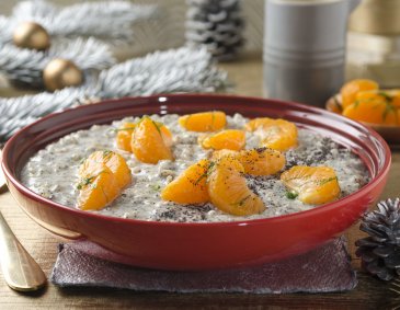Milchreis mit Mohn und Mandarinen Milchreis mit Mohn und Mandarinen