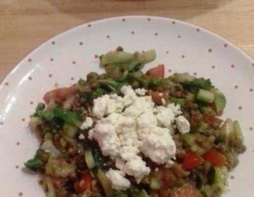Linsensalat mit Feta Linsensalat mit Feta