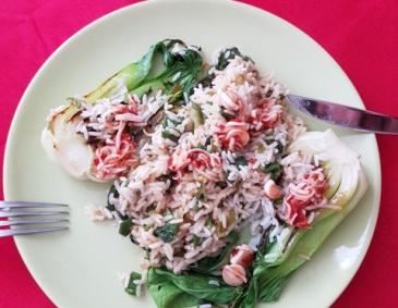 Pak Choi mit Reis Pak Choi mit Reis