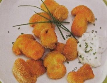 Gebackene Steinpilze mit Kräutersoße Gebackene Steinpilze mit Kräutersoße