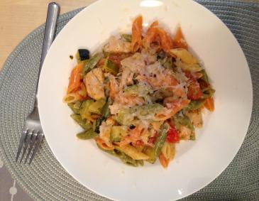 Penne mit Putenfleisch und Zucchini Penne mit Putenfleisch und Zucchini