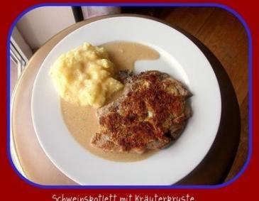Schweinekotelett mit Kräuterkruste Schweinekotelett mit Kräuterkruste