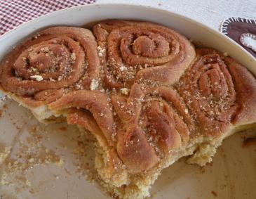 Bananen-Erdnussbutter-Schnecken Bananen-Erdnussbutter-Schnecken