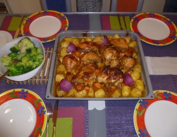Brathendl-Schlemmer-Blech Brathendl-Schlemmer-Blech