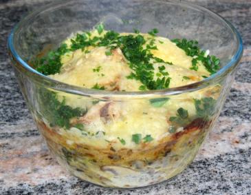 Brotauflauf mit Pilzen Brotauflauf mit Pilzen