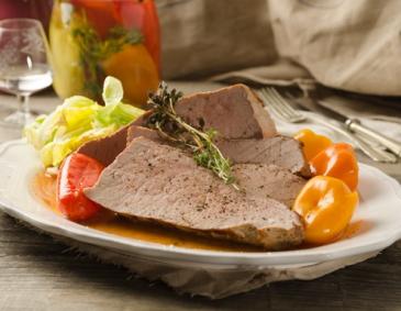 Kalbsbraten mit Paprika Kalbsbraten mit Paprika