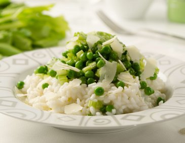 Risotto mit frischen Erbsen Risotto mit frischen Erbsen