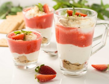 Schicht-Cheesecake