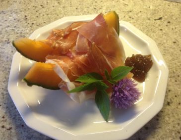 Prosciutto mit Melone Prosciutto mit Melone