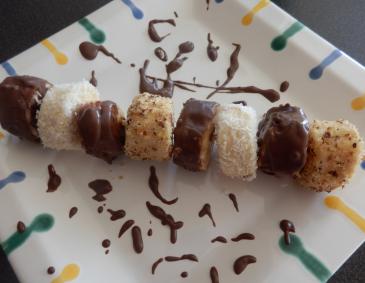 Dreierlei Bananenspieß Dreierlei Bananenspieß