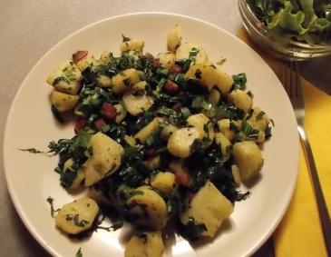Grammelerdäpfel mit Bärlauch Grammelerdäpfel mit Bärlauch