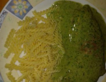 Rindsschnitzel mit Bärlauchsauce Rindsschnitzel mit Bärlauchsauce