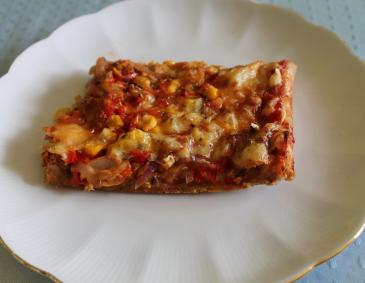 Scharfe Vollkorn-Thunfischpizza Scharfe Vollkorn-Thunfischpizza
