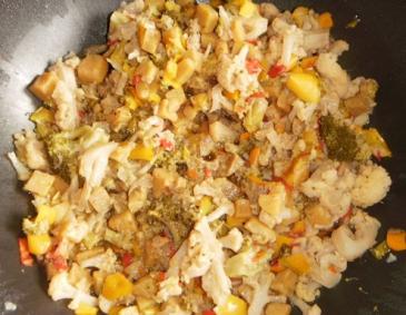 Wokgemüse mit Süßkartoffeln Wokgemüse mit Süßkartoffeln