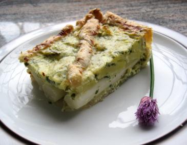 Spargeltarte mit Kräuterguss Spargeltarte mit Kräuterguss