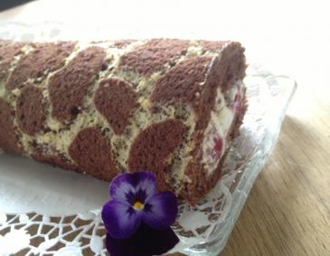 Giraffen Roulade mit Himbeerobers Giraffen Roulade mit Himbeerobers