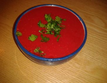 Erdbeer-Himbeer-Sorbet mit Petersilie Erdbeer-Himbeer-Sorbet mit Petersilie