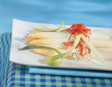 Solospargel mit Schinken-Kräuterrahm Solospargel mit Schinken-Kräuterrahm