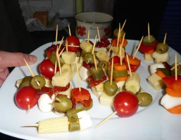 Rohkost-Partyspießchen Rohkost-Partyspießchen